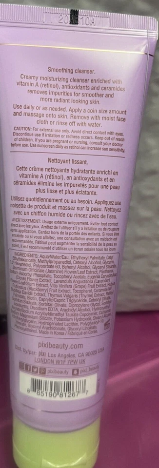 PIXI SKINTREATS RETINOL JAZMÍN LIMPIADOR RETINOL Y CERAMIDAS SUAVIZANTE 4.6FLOZ Foto 3 de 3