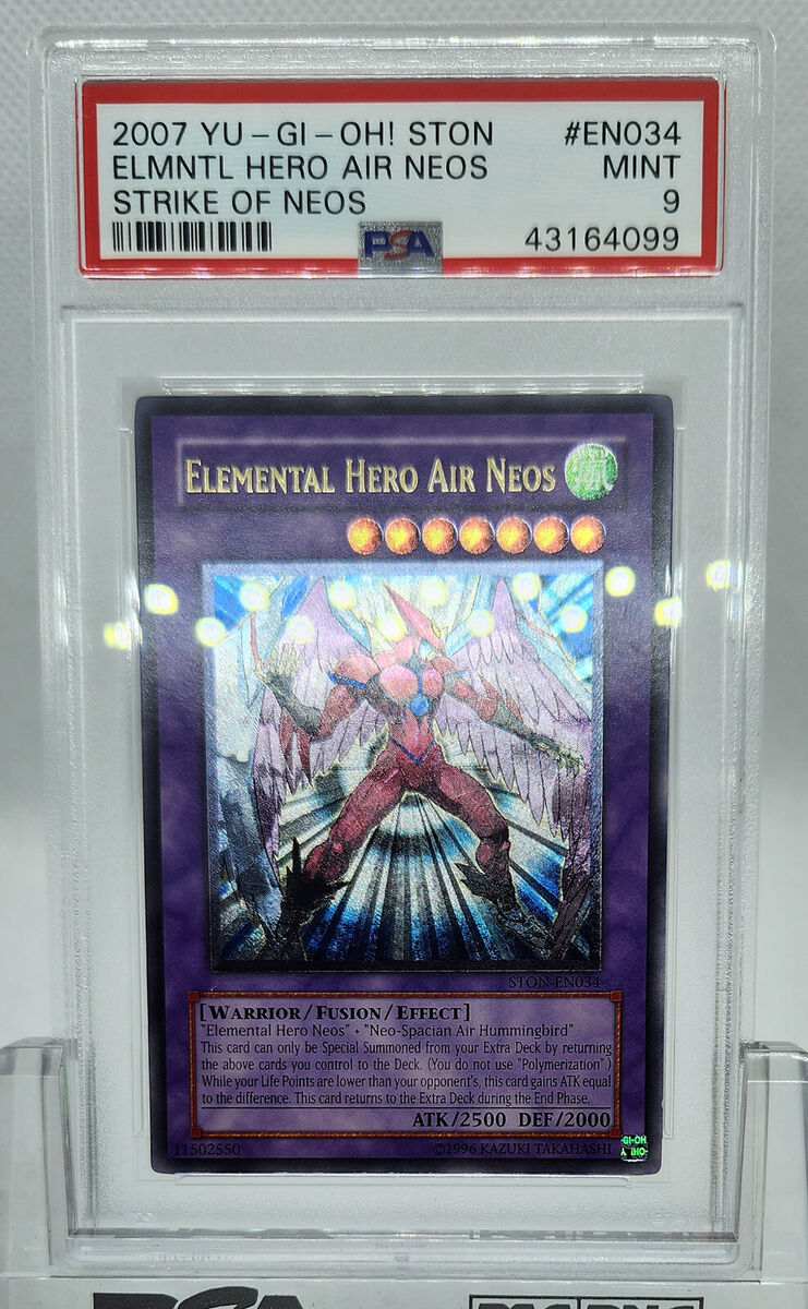 YUGIOH STON-EN034 ELEMENTAL HERO AIR NEOS ULTIMATE RARE PSA YUGIOH STON-EN034 ELEMENTAL HERO AIR NEOS ULTIMATE RARE PSA