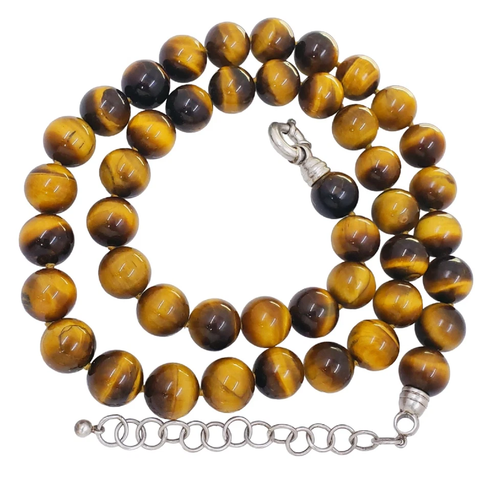 Whitney Kelly 纯银老虎眼珠领项链可调节长度 22-25 — 第 2/4 张图片