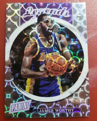 2018 PANINI THE NATIONAL LEGENDS REFRACTOR LAKERS JAMES