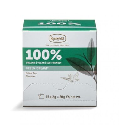 Ronnefeldt 100% Green Dream  - BIO Grüntee, 15 Teebeutel à 2 g, 30 g | Organic |