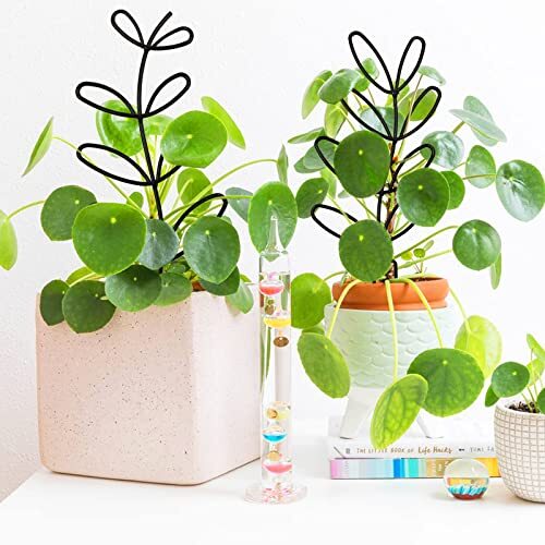 2 Pack Small Plant Trellis Leaf Shape Climbing Metal Wire Stake for Potted Plant - Picture 6 of 7