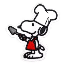 SNOOPY - CHEF - BBQ - PEANUTS - Embroidered Iron-On/Sew-On Patch