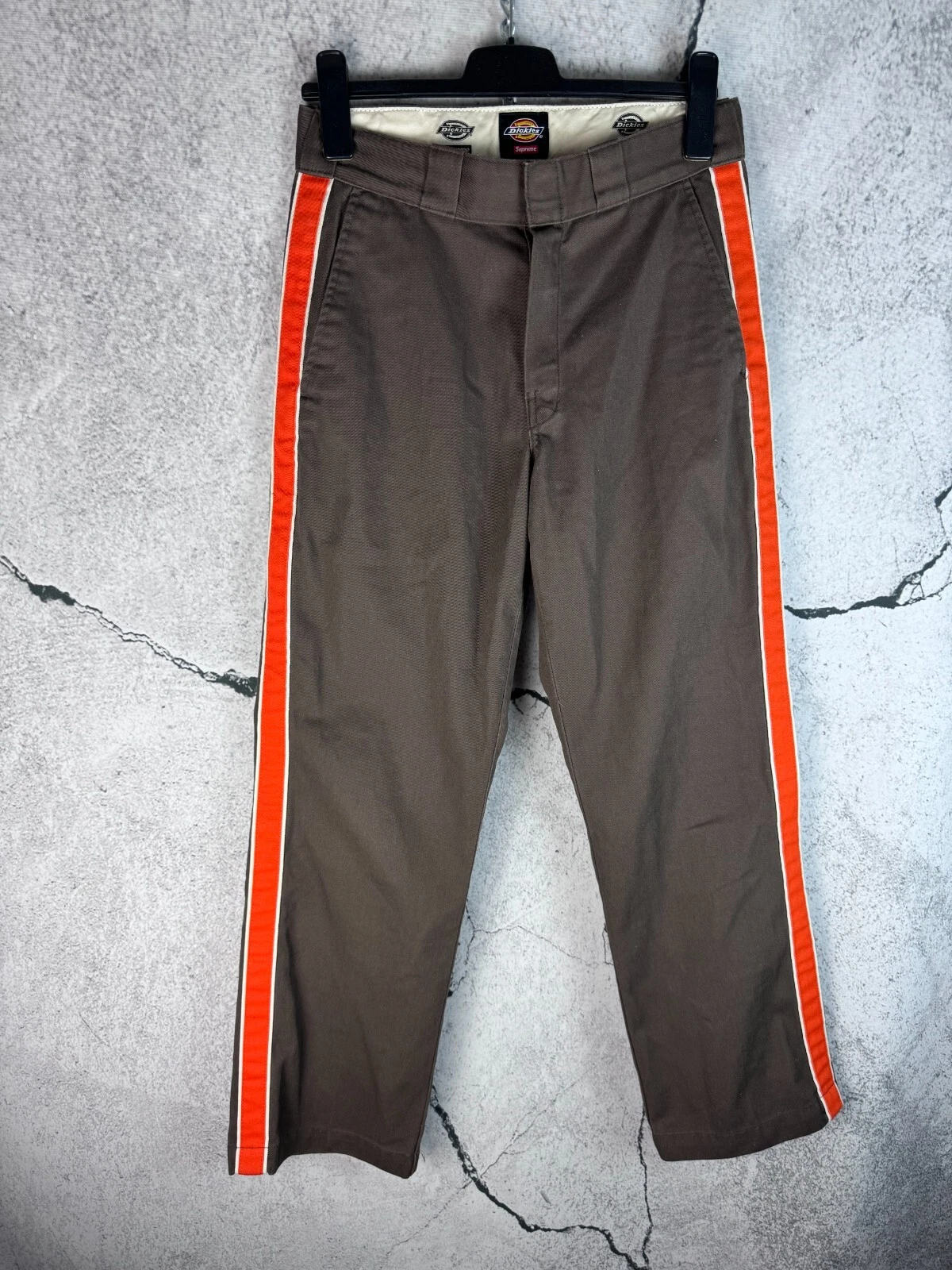 Supreme Dickies Stripe 874 Work Cargo Pant Brown Size 30 DSWT