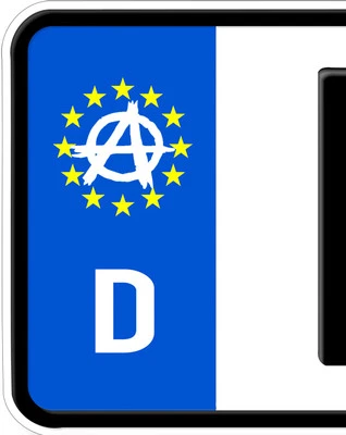 2x Aufkleber Anarchy Anarchie Punk Totenkopf Nummernschild Kennzeichen Plakette - Bild 1 von 2