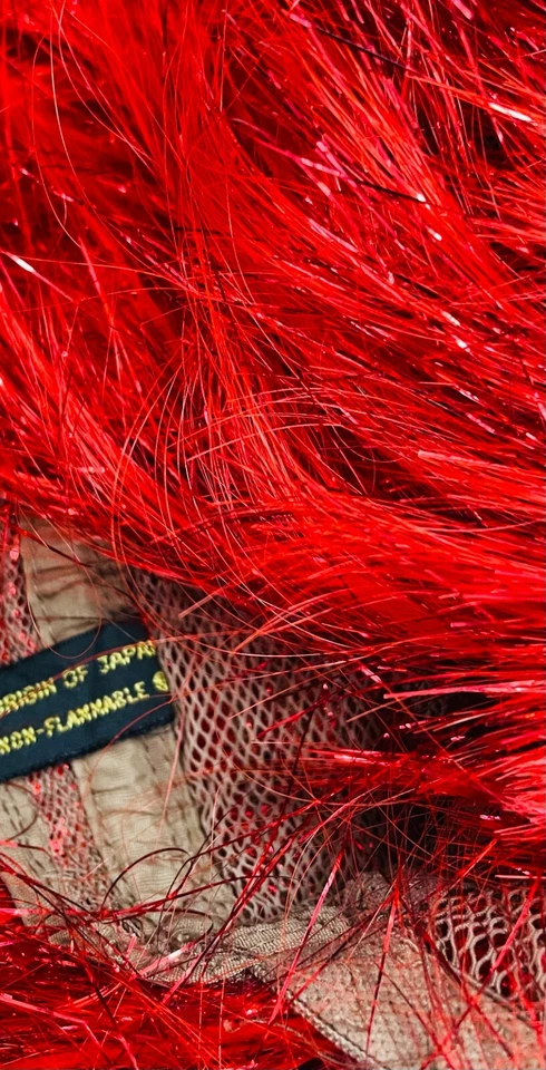 Женский красный дьявол костюм комбинезон / парик / блестки юбка / рожки / хвост - Изображение 4 из 4