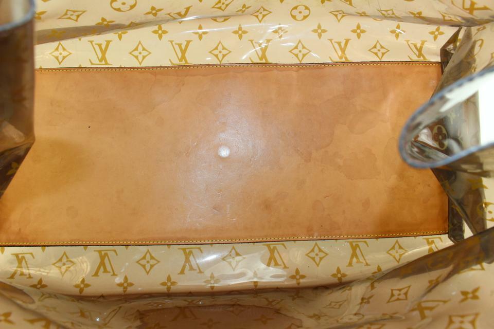 A plastic and leather tote bag, Louis Vuitton Cabas Ambre