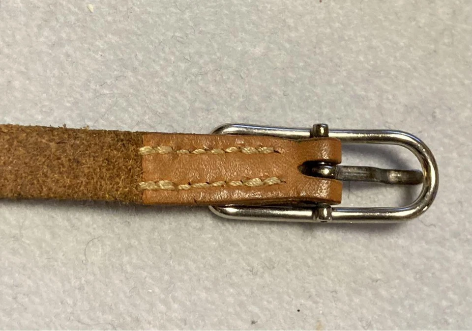 Pulseira masculina de couro API HERMES marrom - Imagem 3 de 4