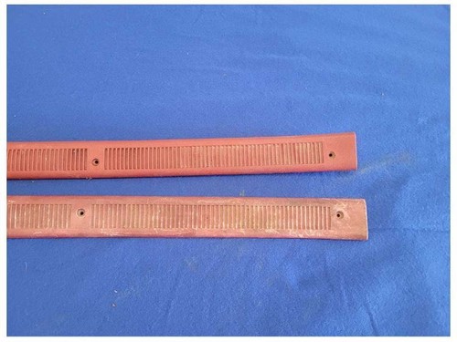 1987-1993 Ford Mustang GT LX 5.0L Pair of Door Sill Scuff Plates Red Trim 2298 - Picture 5 of 12