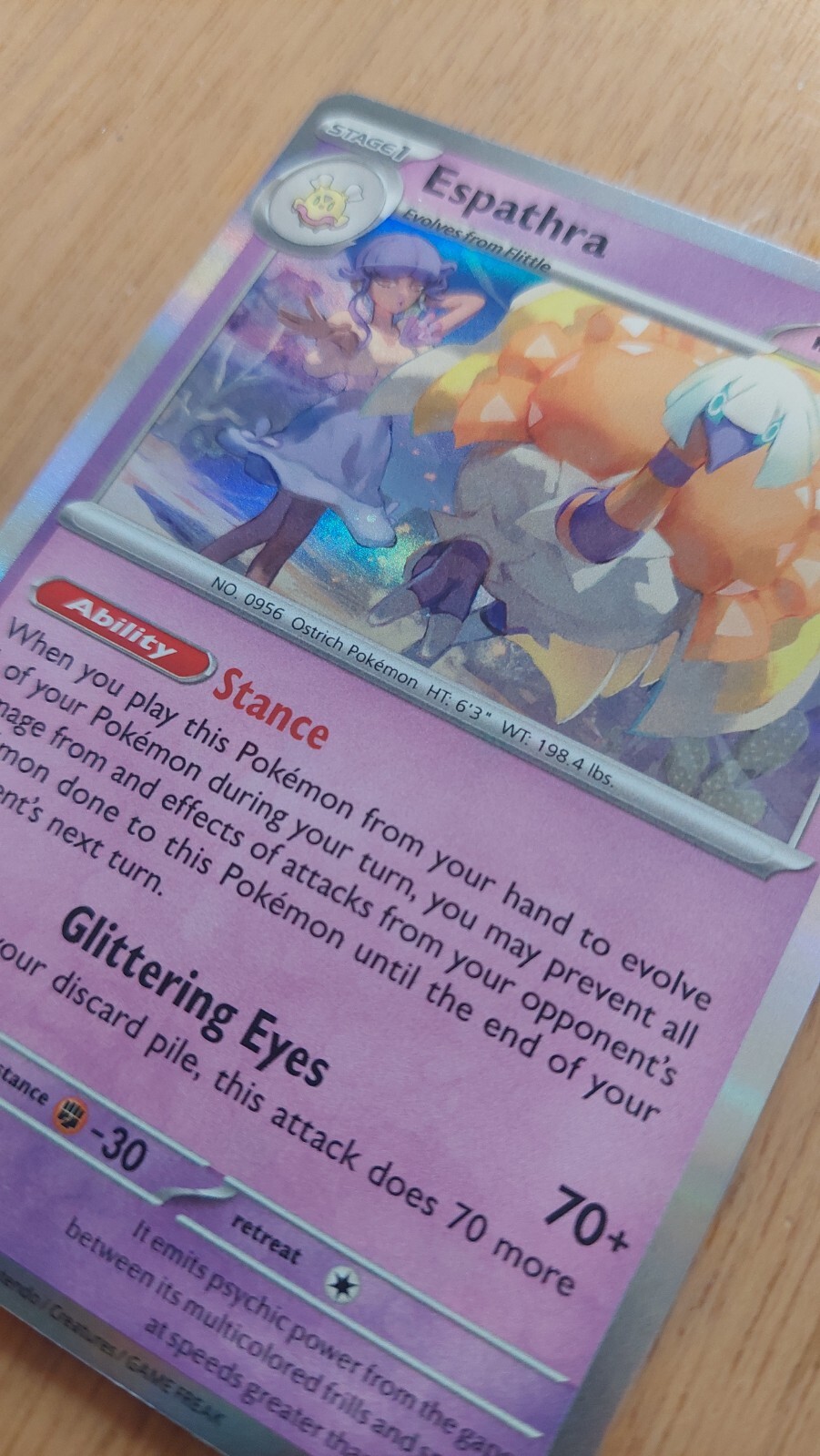 Espathra (81/182) Holographic Pokemon card