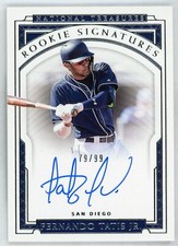 Fernando Tatis Jr. 2019 National Treasures Auto Rookie Signatures #d /99 Padres