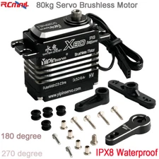 X80 IPX8 Waterproof Digital Servo 80kg Metal Gear Brushless Motor 5.0-8.4V