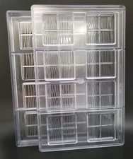 5 Trays - Micelli Artisan / Chocolatier Polycarbonate 8 Bar Chocolate Molds
