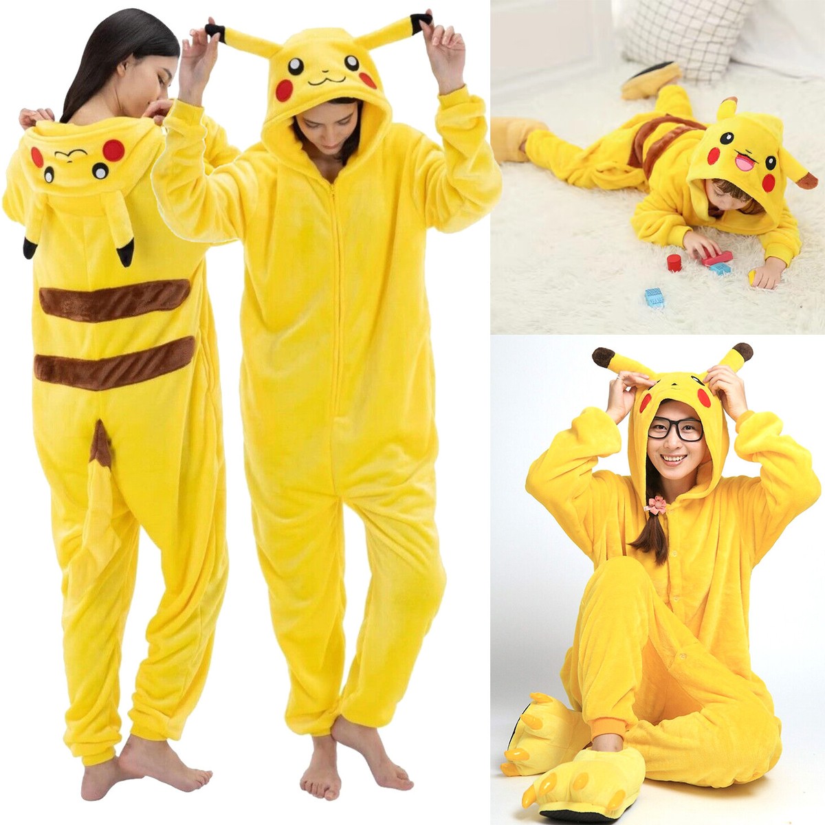 Cosplay Adult Pikachu Pajamas Pikachu Pajamas Kigurumi Cute Costume  Bodysuit Jumpsuit Cosplay Baby Kids Adult