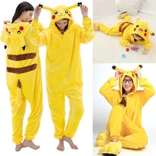 Pikachu Pajamas Kigurumi Cute Costume Bodysuit Jumpsuit Cosplay Baby Kids Adult