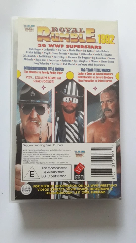 WWF Royal Rumble 1992 VHS Cassette Ric Flair Champion Win English Rare WWE WCW - Bild 2 von 3