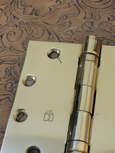 Confezione da 4 (2x2) Cerniera per cuscinetti a sfera Hager BB1191 4,5 x 4,5 US3 NRP ottone lucido ༂ - Foto 11 di 23