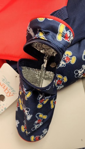 Disney Legendary Mickey Mouse 4 Pc Diaper Bag, Mat, Pacifier & Bottle Holder NEW - Picture 5 of 14