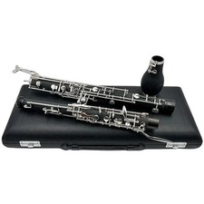 Ebony Wood English Horn Alto Oboe F Key Silver plated Keys With Reed Gloves