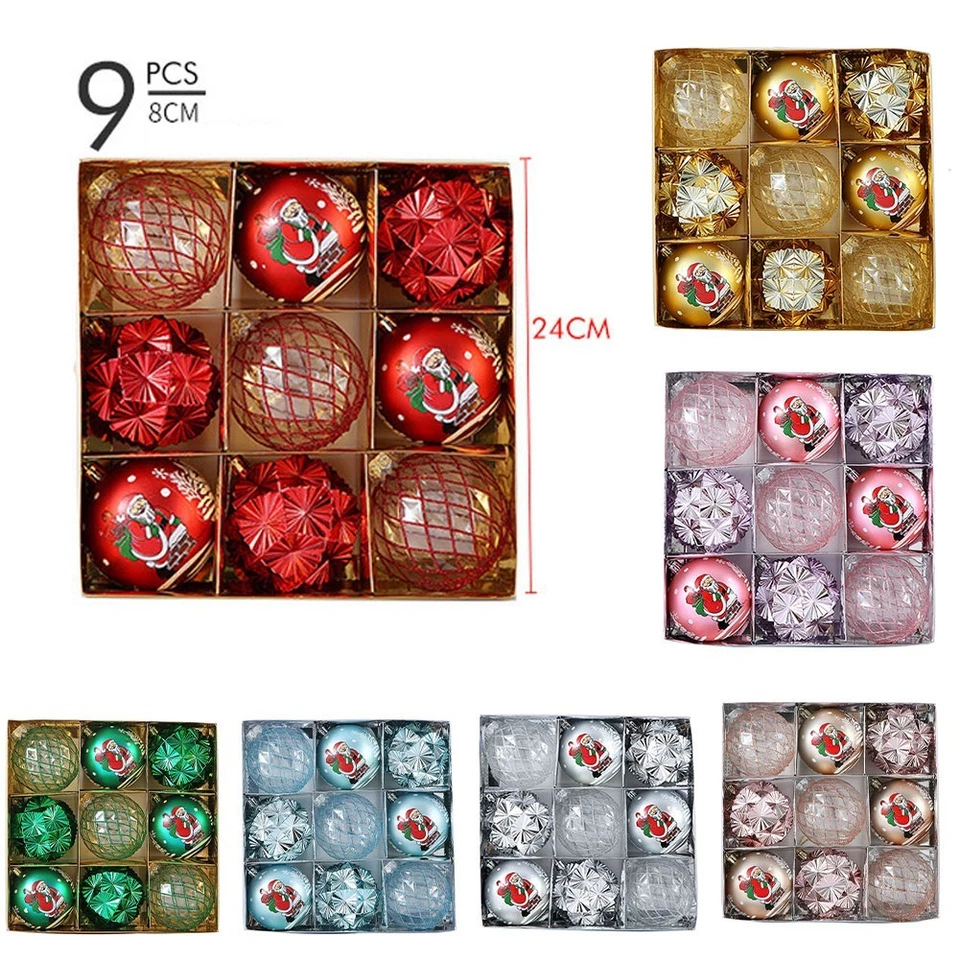 Schöne 9 Stück Weihnachtskugel Ornamente für Hochzeiten und für Weihnachtsfe - Bild 2 von 4