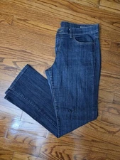 JCP  Denim Jeans Slim Straight Womens Size 32/14, Dark Wash