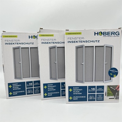 Hoberg Fliegengitter für Fenster mit Magnetbefestigung | Moskitonetz zuschneidba