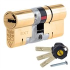 Yale Anti-Snap Brass 50-50 3 Star High Security Euro Double Cylinder UPVC Lock .