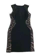 Lipsy Bodycon Dress Sz S With Faux Leather  Detailing.