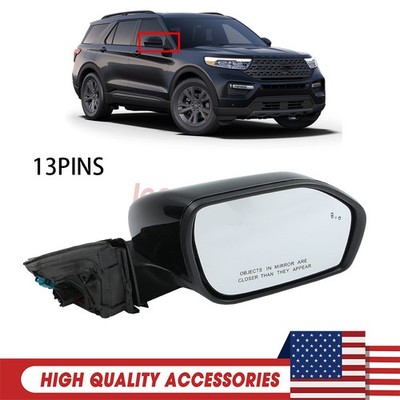For 2020-2024 Ford Explorer w/ Memory w/ camera Right Side Door Mirror 13 pins