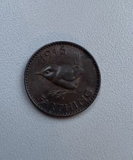1946 George VI Head Farthing Coin - Fair / Good Condition