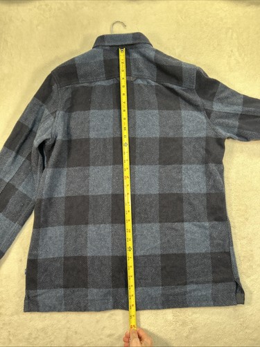 Fjällräven Canada Hemd Wollmischung Flanell Druckknopf blau kariert Herren Gr. Large - Bild 11 von 14
