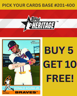 2025 Topps Heritage Baseball BASE SINGLES #201-400 You Pick & Complete a Set!