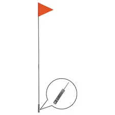 Zoro Select 52Wp75 Bike Flag W/ 1/4 In X 6 Ft Pole And Mounting Bracket,