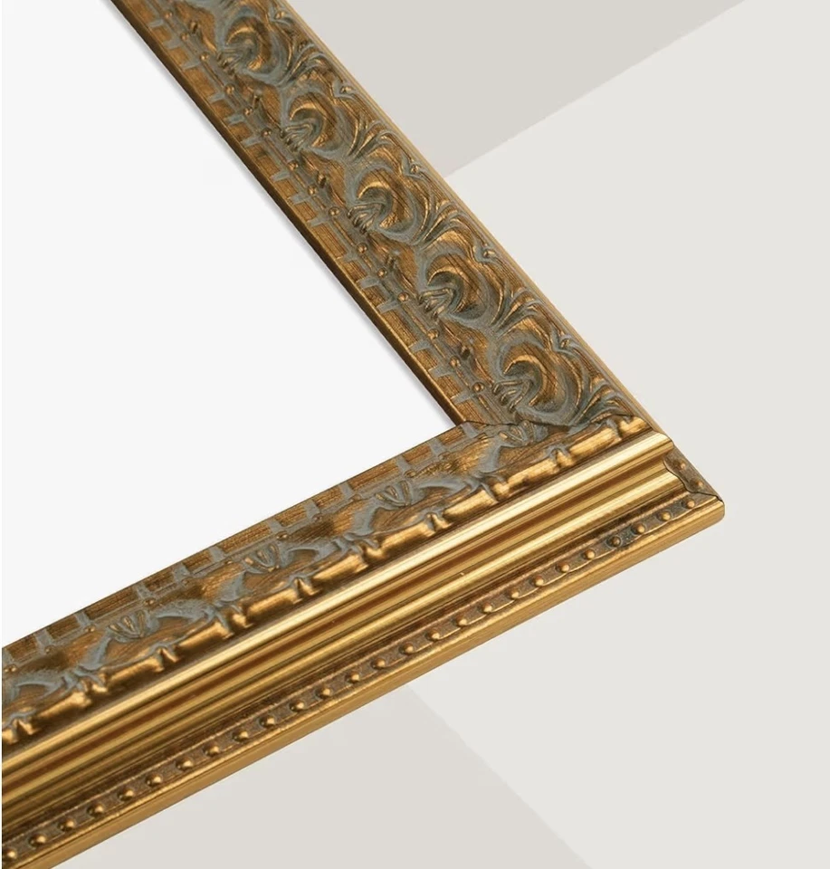 Quadro de pôster luxuoso dourado 8x12 polegadas bronze ornamentado parede horizontal e vertical - Imagem 2 de 4
