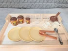Rare Vintage Barbie Size Merry Mushroom Canisters + Other Assorted Dining Items