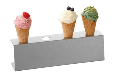 Bartscher Waffel-Hörnchen Waffel-Ständer Eiswaffeln Halterung aus Edelstahl NEU