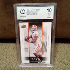 Upper Deck 2014 Star Rookies Tajh Boyd #8 Rookie Football Card BCCG 10. rookie card picture