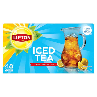 Unsweetened Iced Tea Bags, Family Size Zero Calories, 48 Tea Bags