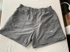 AFTCO Mens Fishing Shorts - Mens Size 38 Gray - Casual Lightweight - 6 Pockets