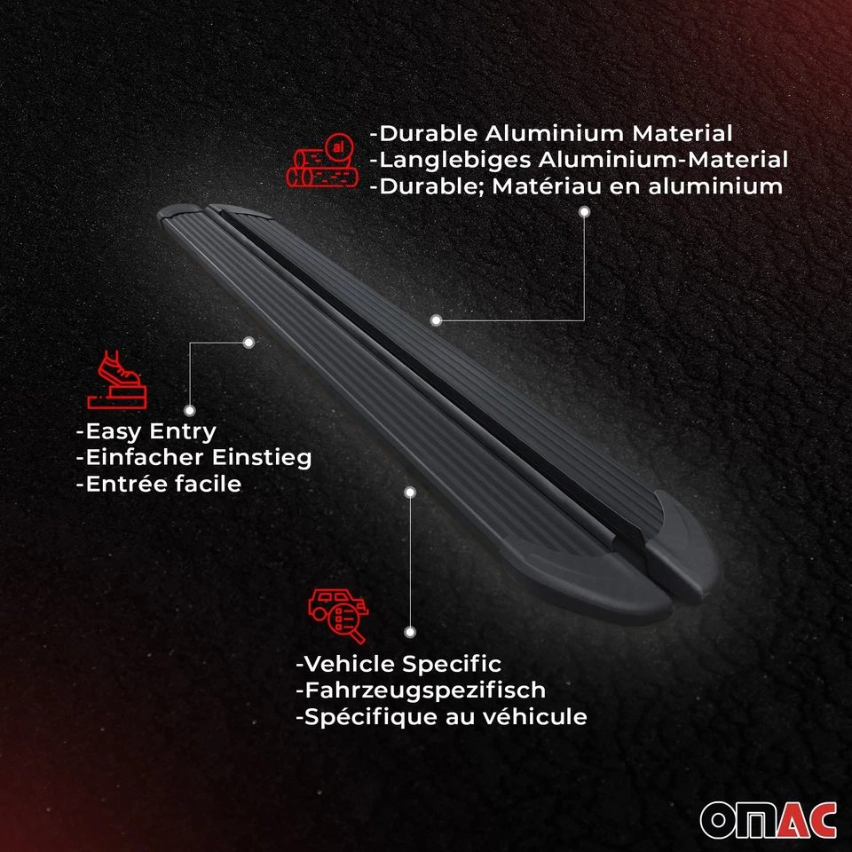 Running Boards Side Step Nerf Bars for Mitsubishi Outlander Sport 2011-24 Black - Изображение 4 из 4