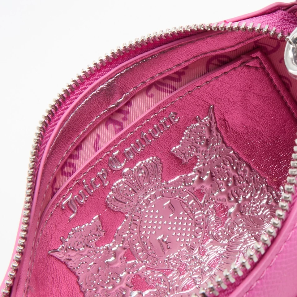 Juicy Couture Jasmine Small Hobo Schultertasche Pink Faux Leder - Bild 3 von 4