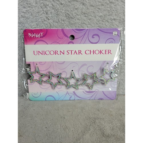 Spirit Halloween Unicorn Star Choker Iridescent Silver Costume Accessory