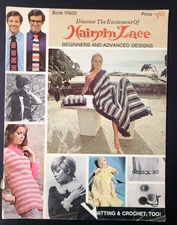 Vtg Hairpin Lace Beginner Advanced Patterns Knit Crochet Necktie Afghan #1760