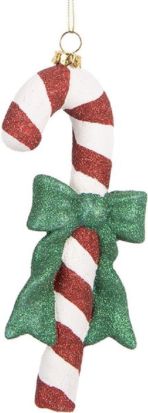 Clayre & Eef 66093 Dekoration AnhäNger Zuckerstange 8X3X17 Cm Rot Weiß-image