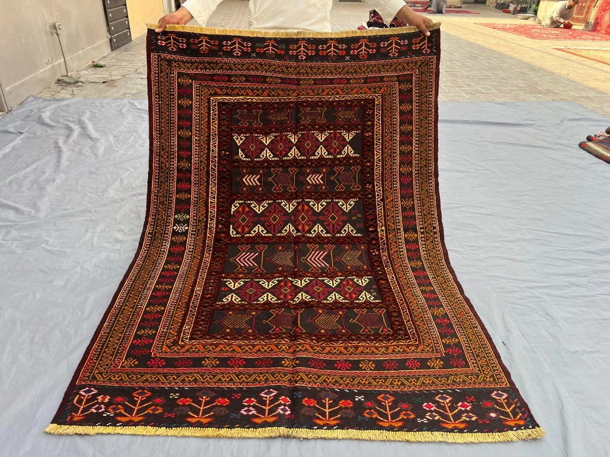 TAPIS RUG KILIM ancien Marocain Tribal Oriental Berbere trés grand EUR