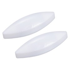 Magnetic Stir Bar Rod 50mm(2")x17mm Olive Shape PTFE Coating White 2Pcs