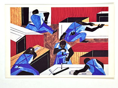 Postcard Jacob Lawrence ''Cabinet Makers'' Hirshorn Museum Smithsonian Unposted