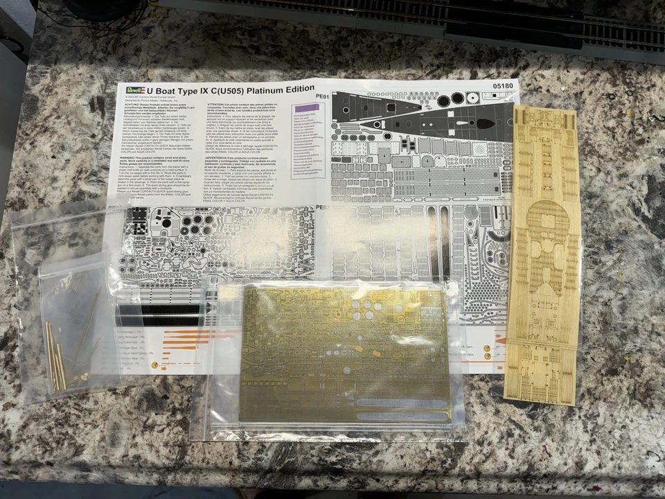 Revell Photo Etched and Wood Detail Kit U Boot Type IXC Late U505 Set 1/72 Scale - Image 2 of 4