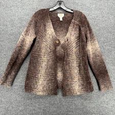 Talbots Cardigan Sweater Womens S Wool Mohair Boho Fairy Grunge Cottage Farm