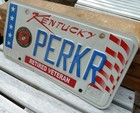 Kentucky (KY) Auto License Plate - Retired Marine Corp Veteran (PERKR) — photo 2